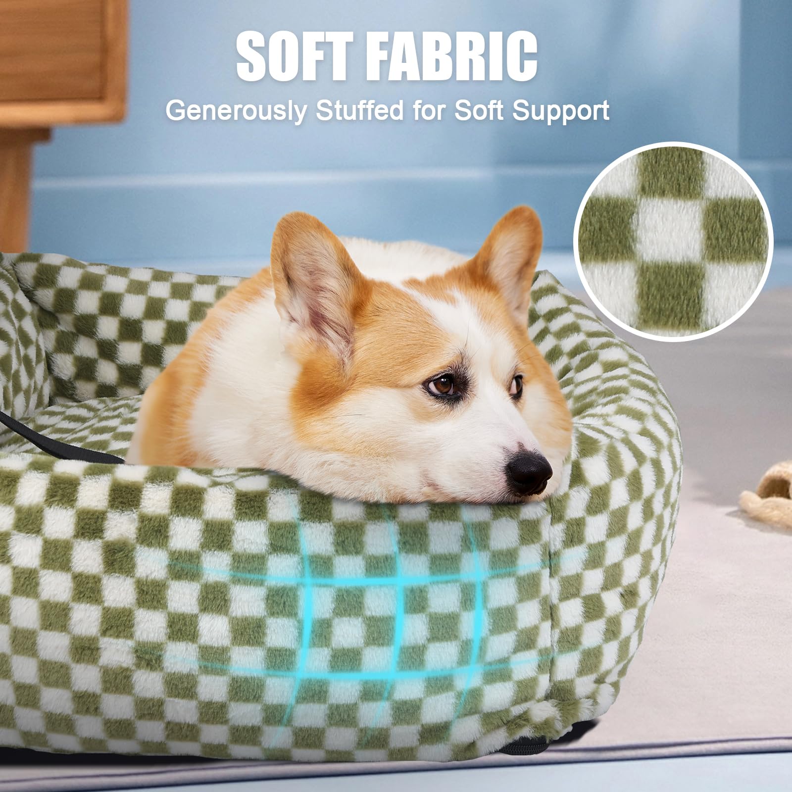 RUONARIER dog car seat two in one home bed setup