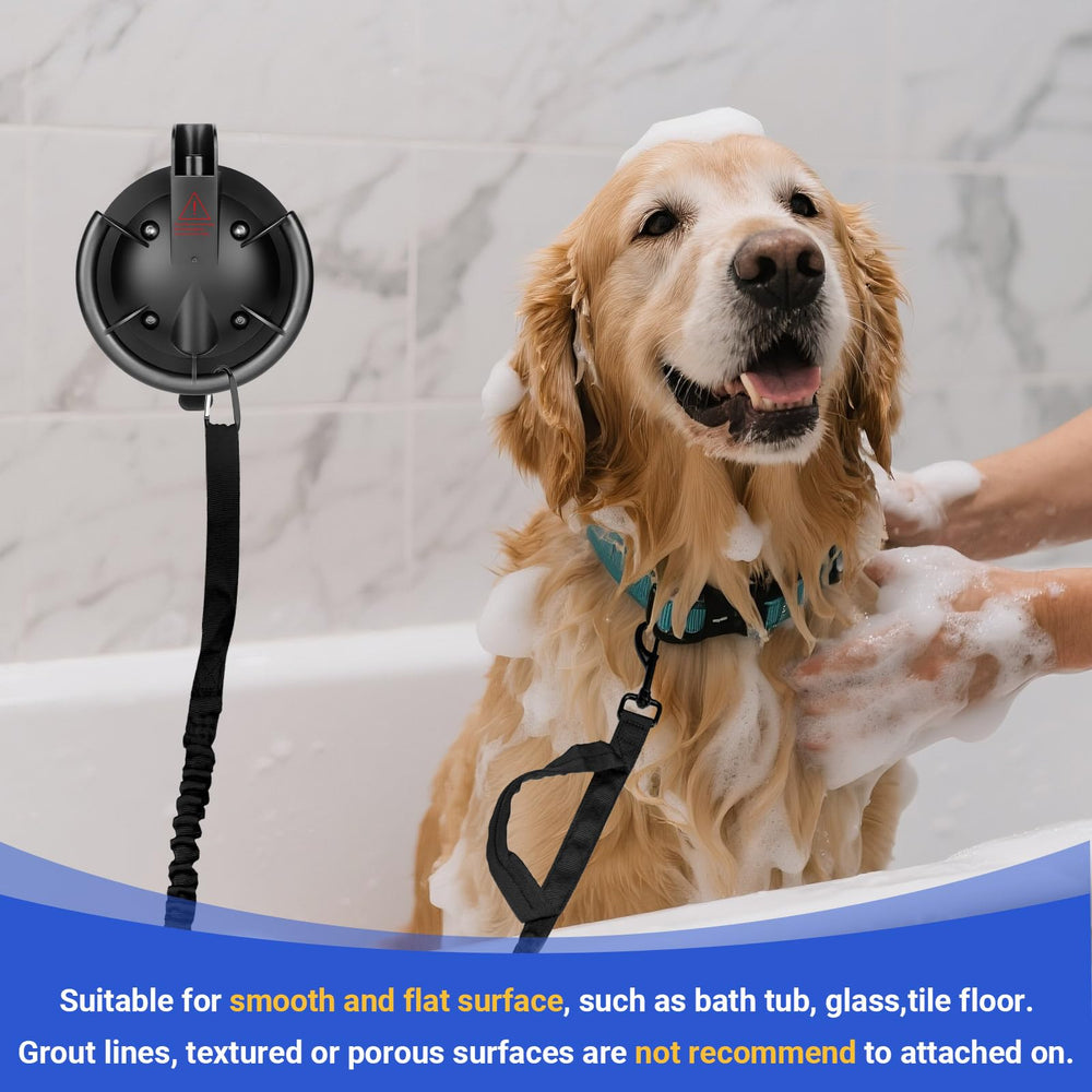 Ruppence attaches to shower walls, tubs, and glass surfaces for versatile use.