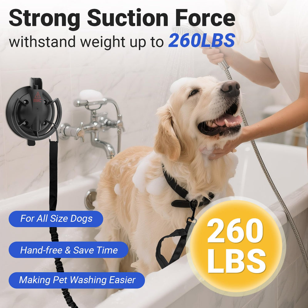 Ruppence nylon tether offers reliable control during washing or trimming.