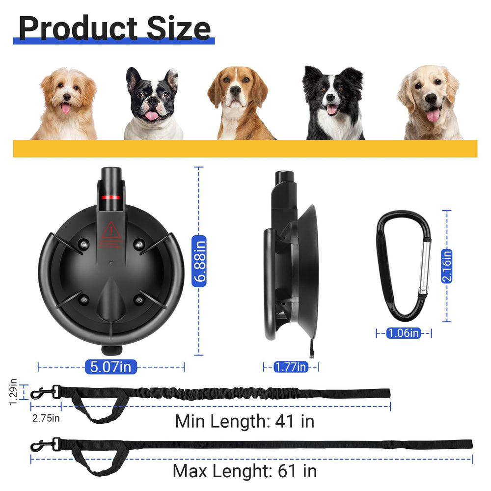 Ruppence strong suction base holds heavy dogs securely during baths.