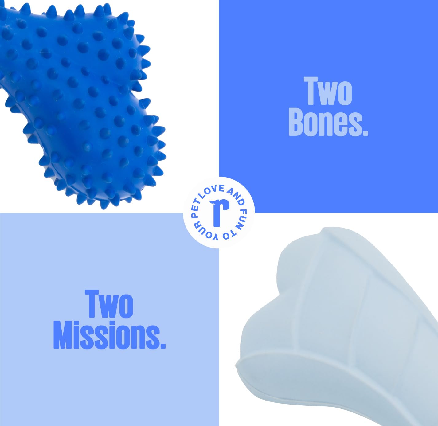 Ruppets natural rubber material close-up emphasizing safe, flexible chew surface.