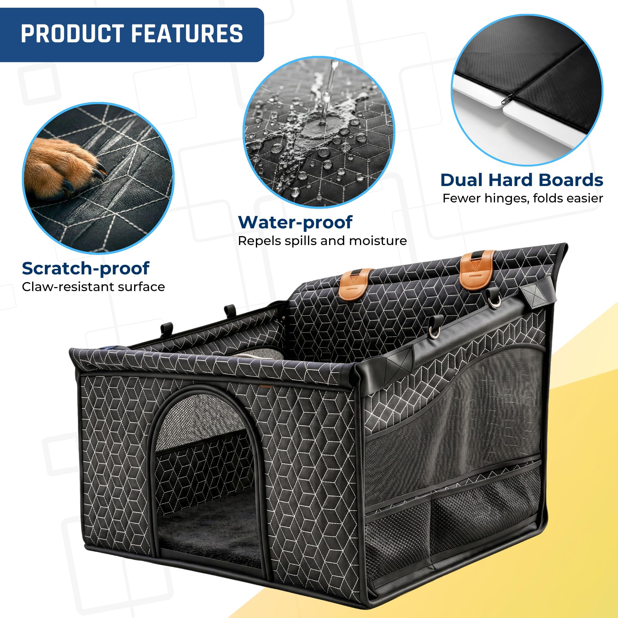 RUROKTHAM enclosed mesh design calms anxious dogs while allowing airflow