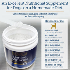 Rx Vitamins Canine Minerals dog food topper being dispensed over kibble