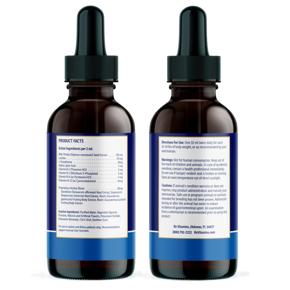 Rx Vitamins Liquid Hepato Support proudly made in the USA