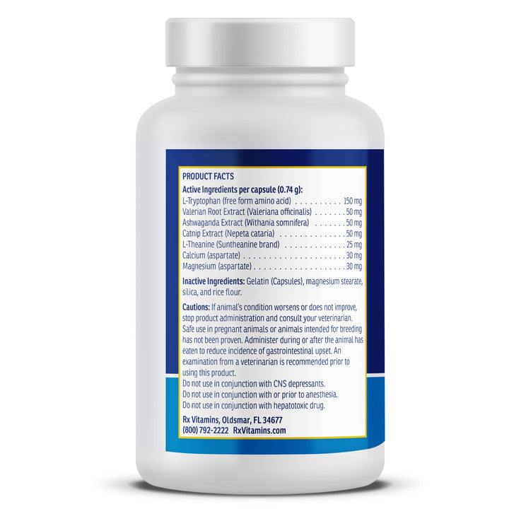 NutriCalm capsules close-up highlighting calming ingredients
