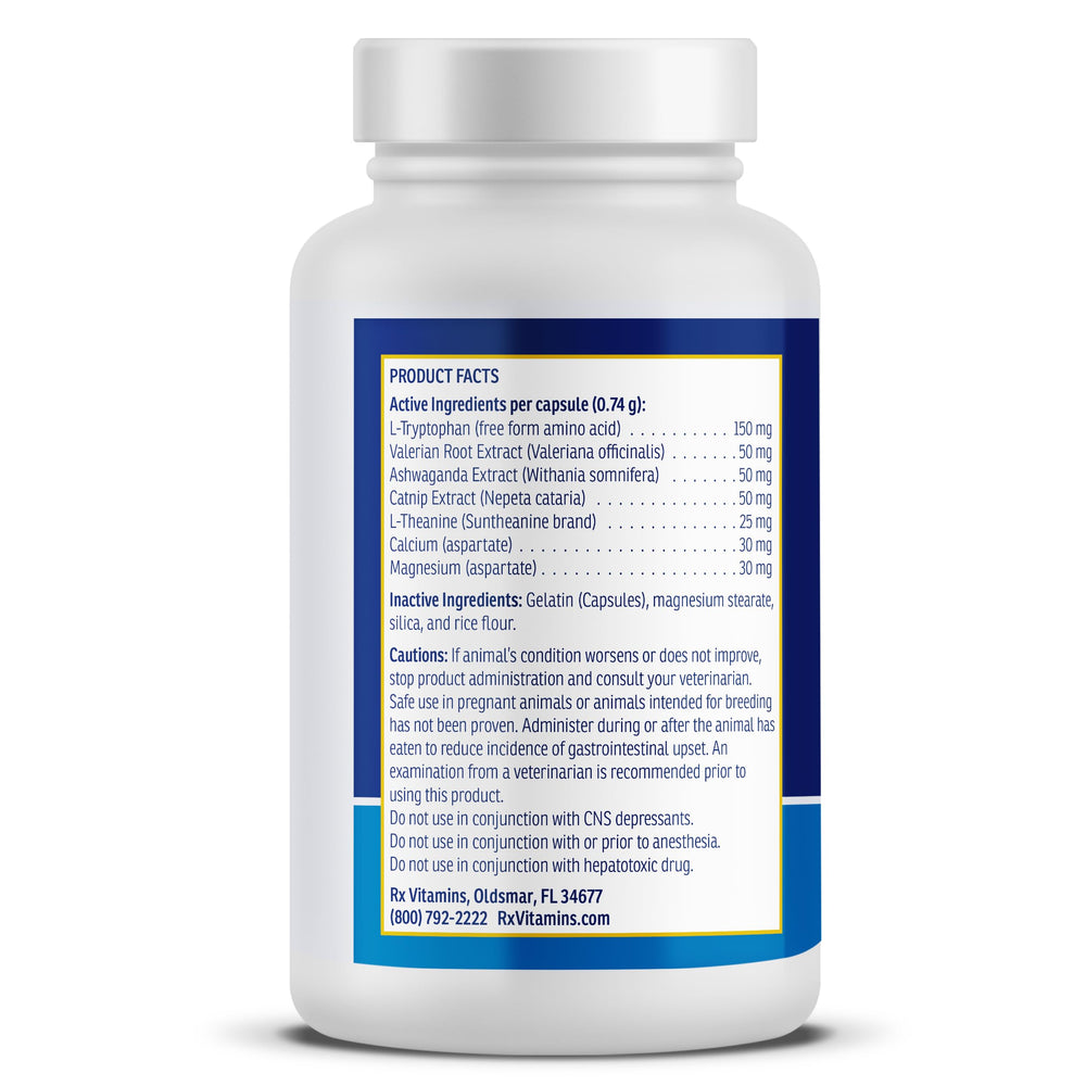 NutriCalm capsules close-up highlighting calming ingredients