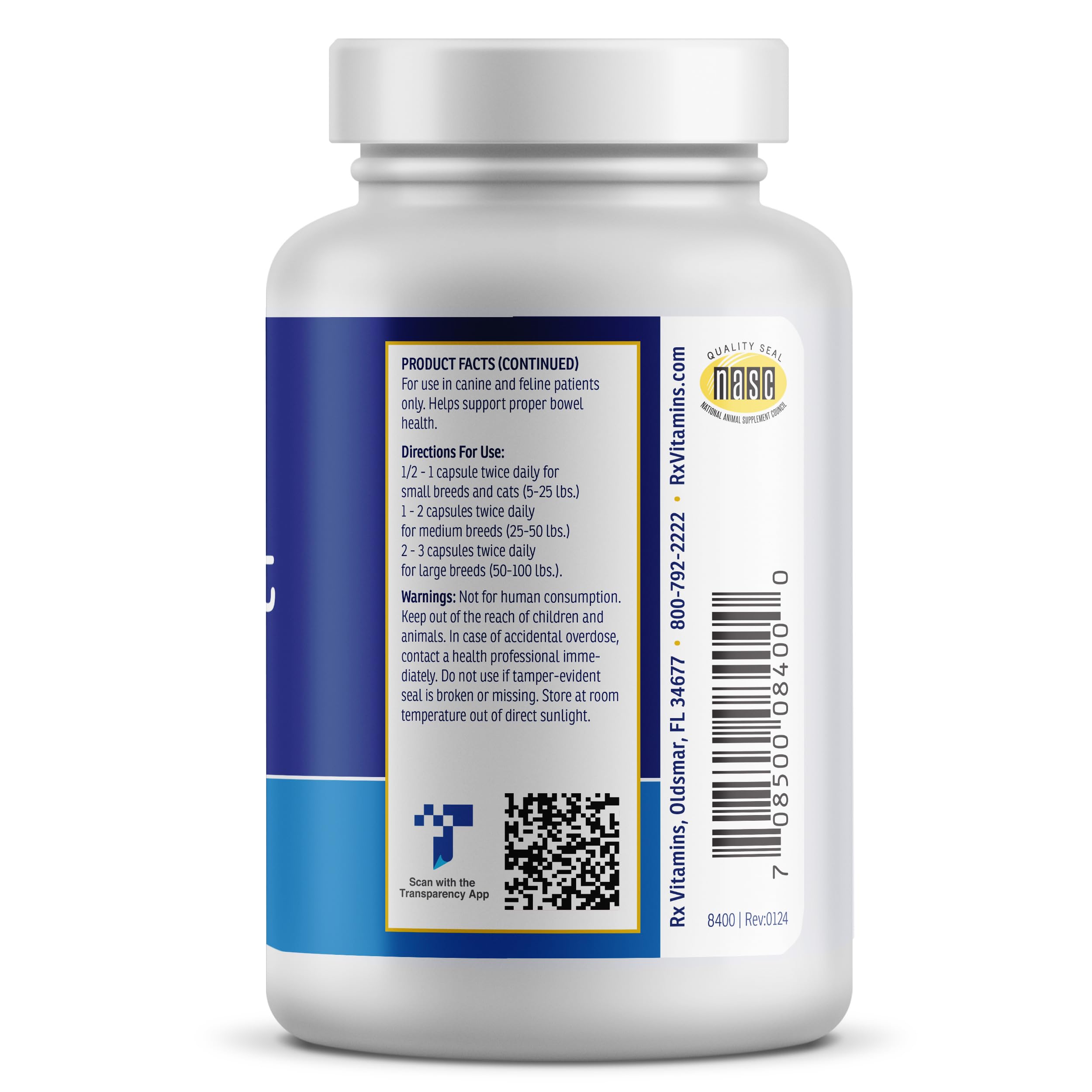 Rx Vitamins NutriGest packaging shown on clean countertop.
