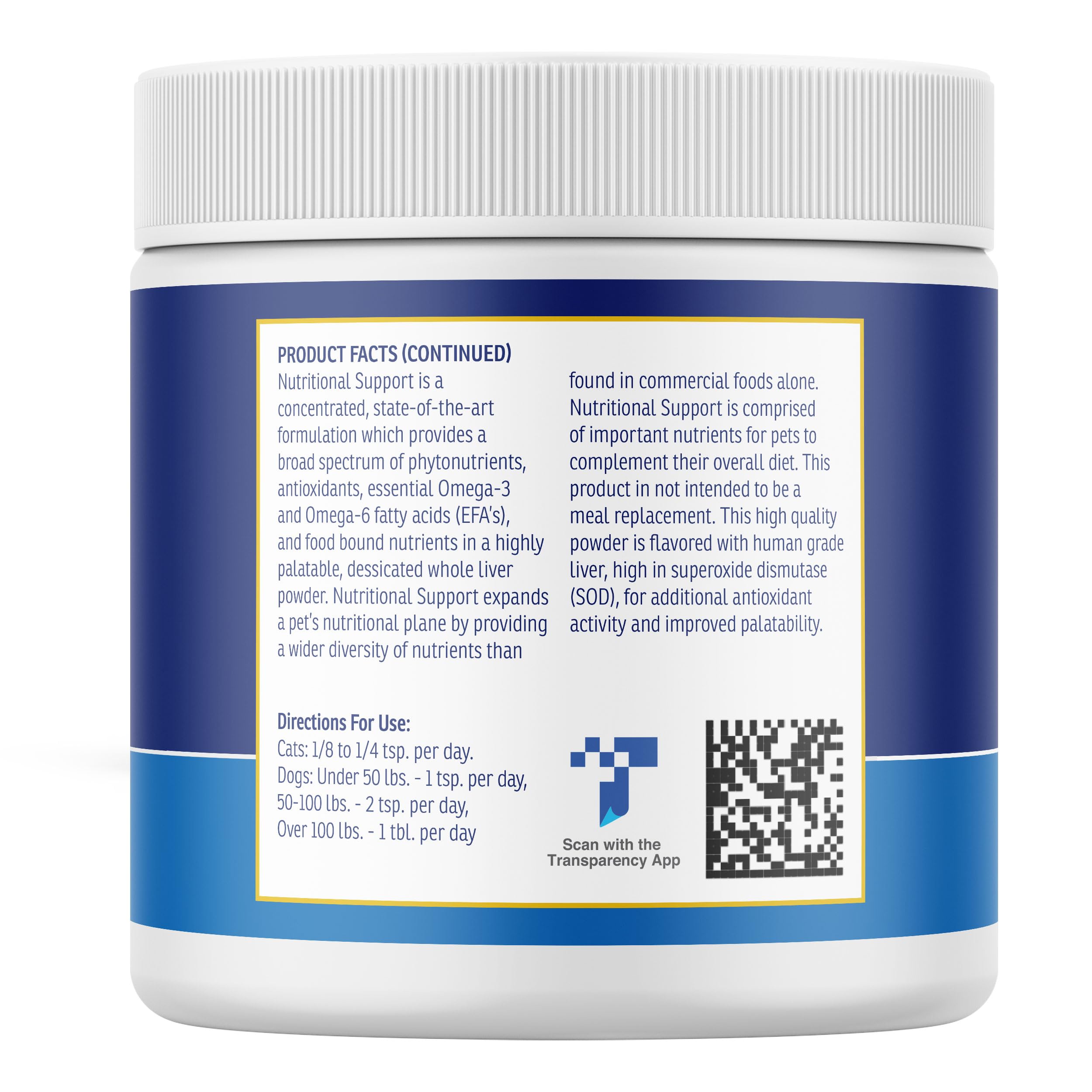 Rx Vitamins Nutritional Support dog food topper being sprinkled onto kibble.