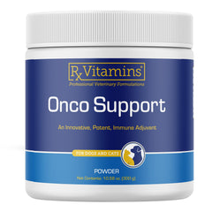 Rx Vitamins Onco Support bottle front showing immune and gut health focus.