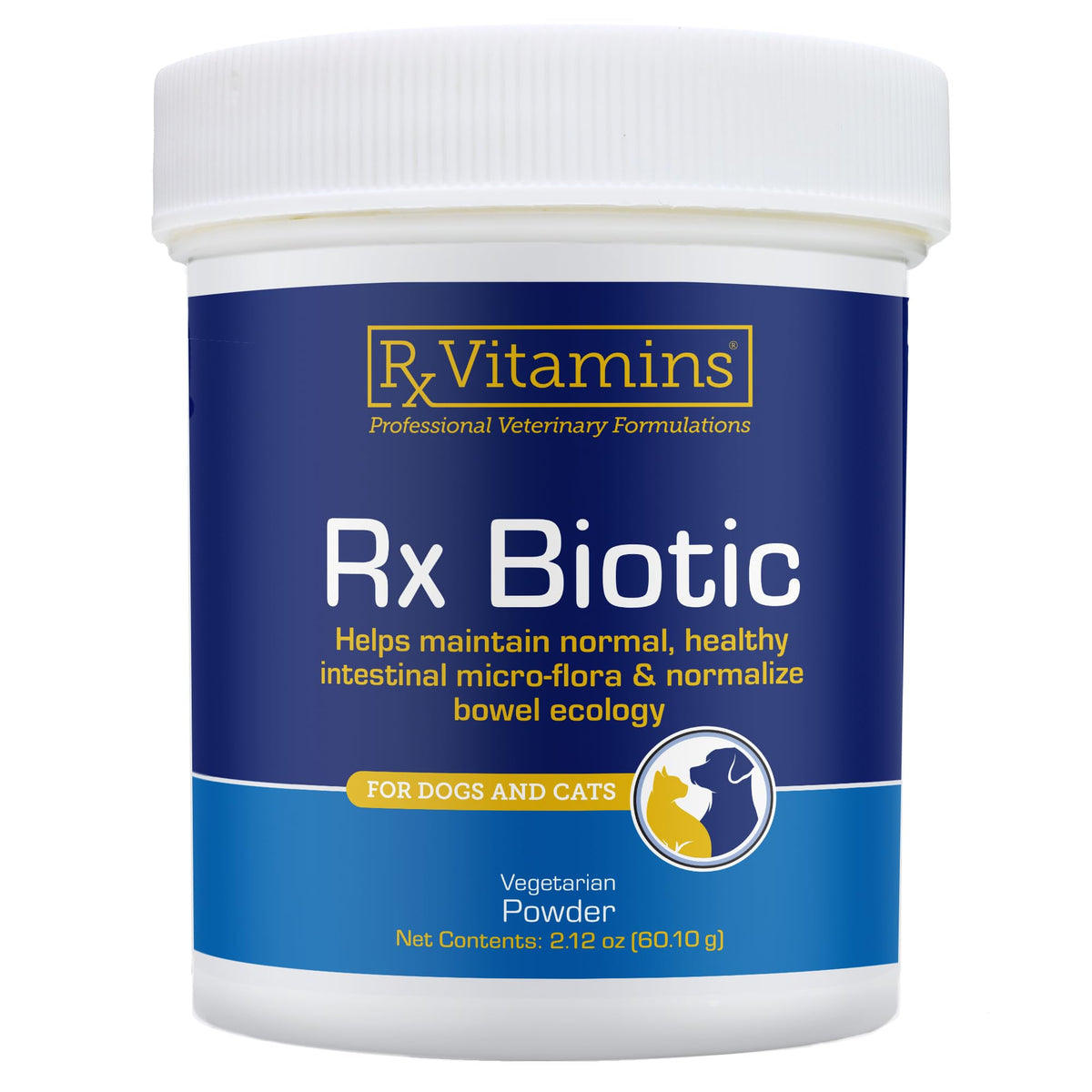 Rx Vitamins Rx Biotic bottle front for dogs and cats digestive support
