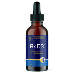 Rx Vitamins Rx D3 pet drops bottle shown for easy daily dosing and bone support