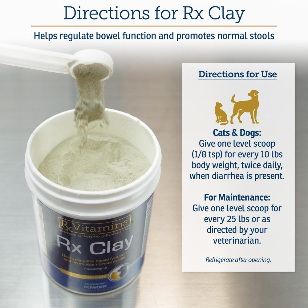 Rx Vitamins product bottle with measuring scoop demonstrating easy dosing.
