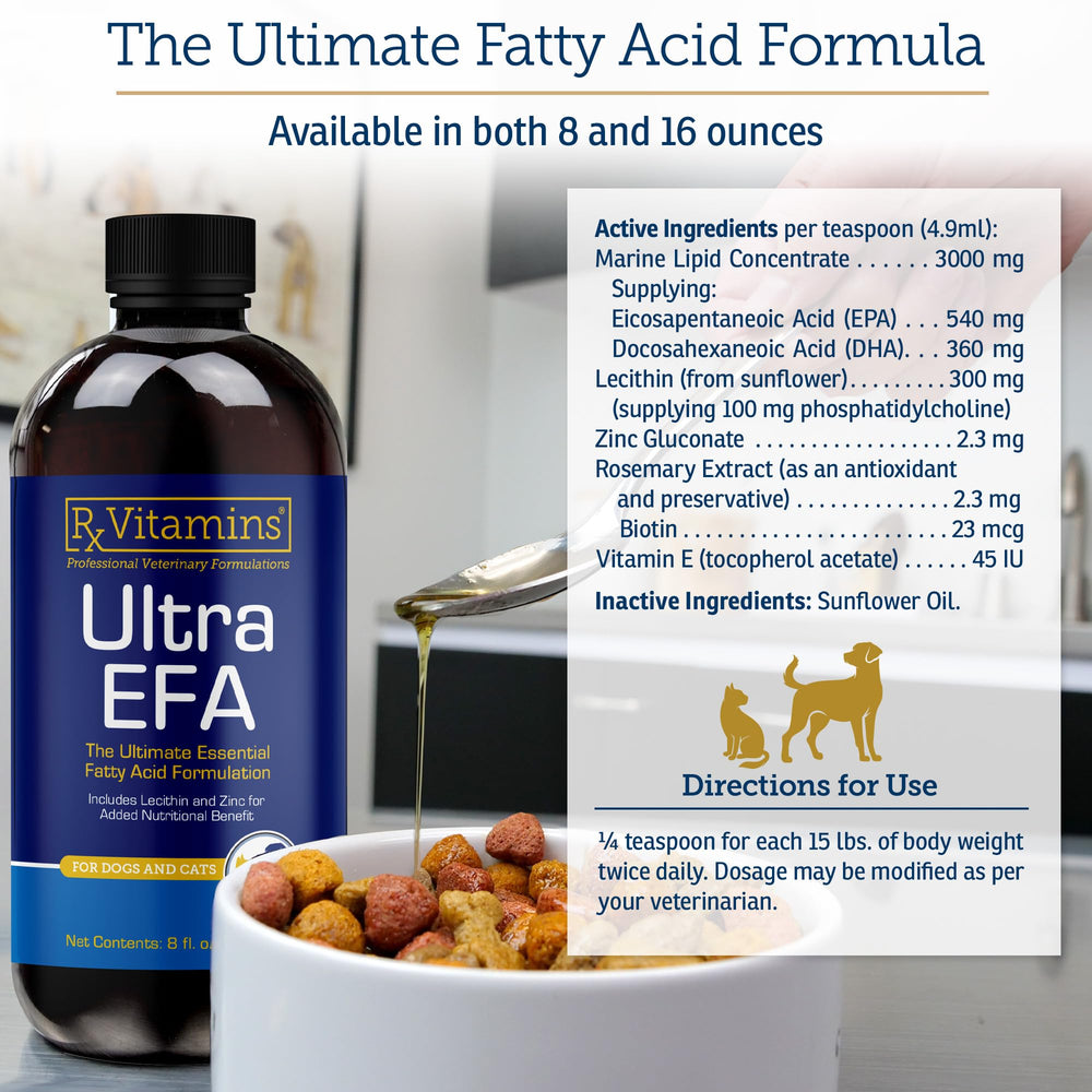 Rx Vitamins Ultra EFA Omega 3 makes daily dosing easy for pets.