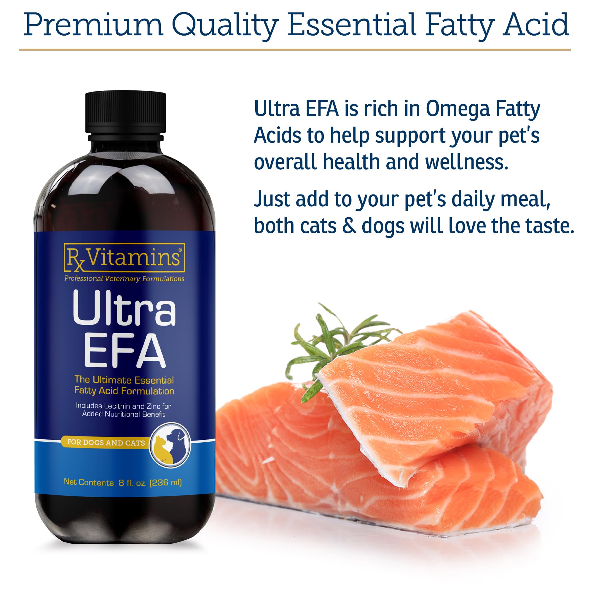 Rx Vitamins Ultra EFA Omega 3 soothes itchy skin in dogs and cats.