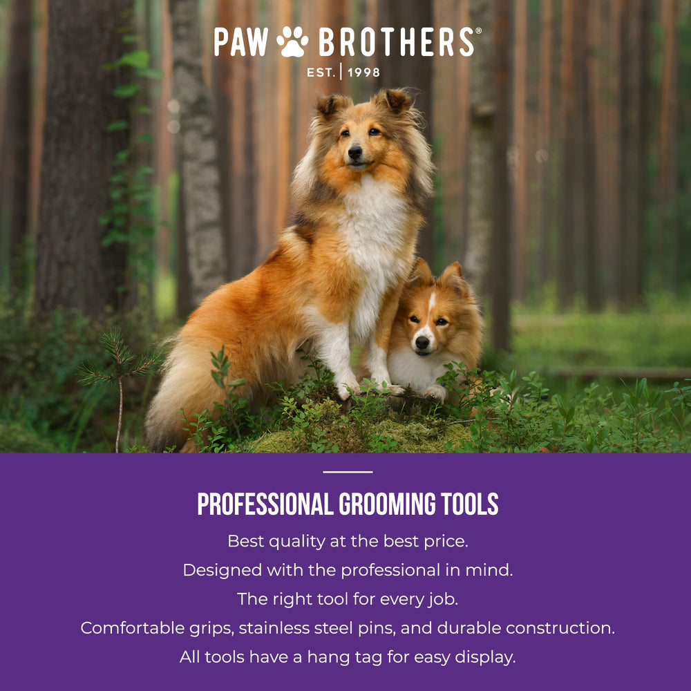 Two-sided design for tackling tangles and loose fur during brushing