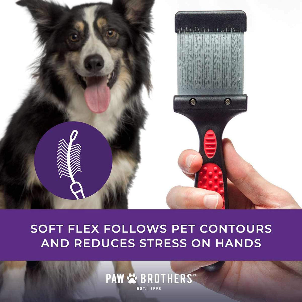 Paw Brothers ergonomic non-slip grip supports longer grooming sessions