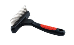 RYAN'S PET SUPPLIES Paw Brothers Magic Spring Undercoat Rake for dogs removes loose undercoat without damaging topcoat