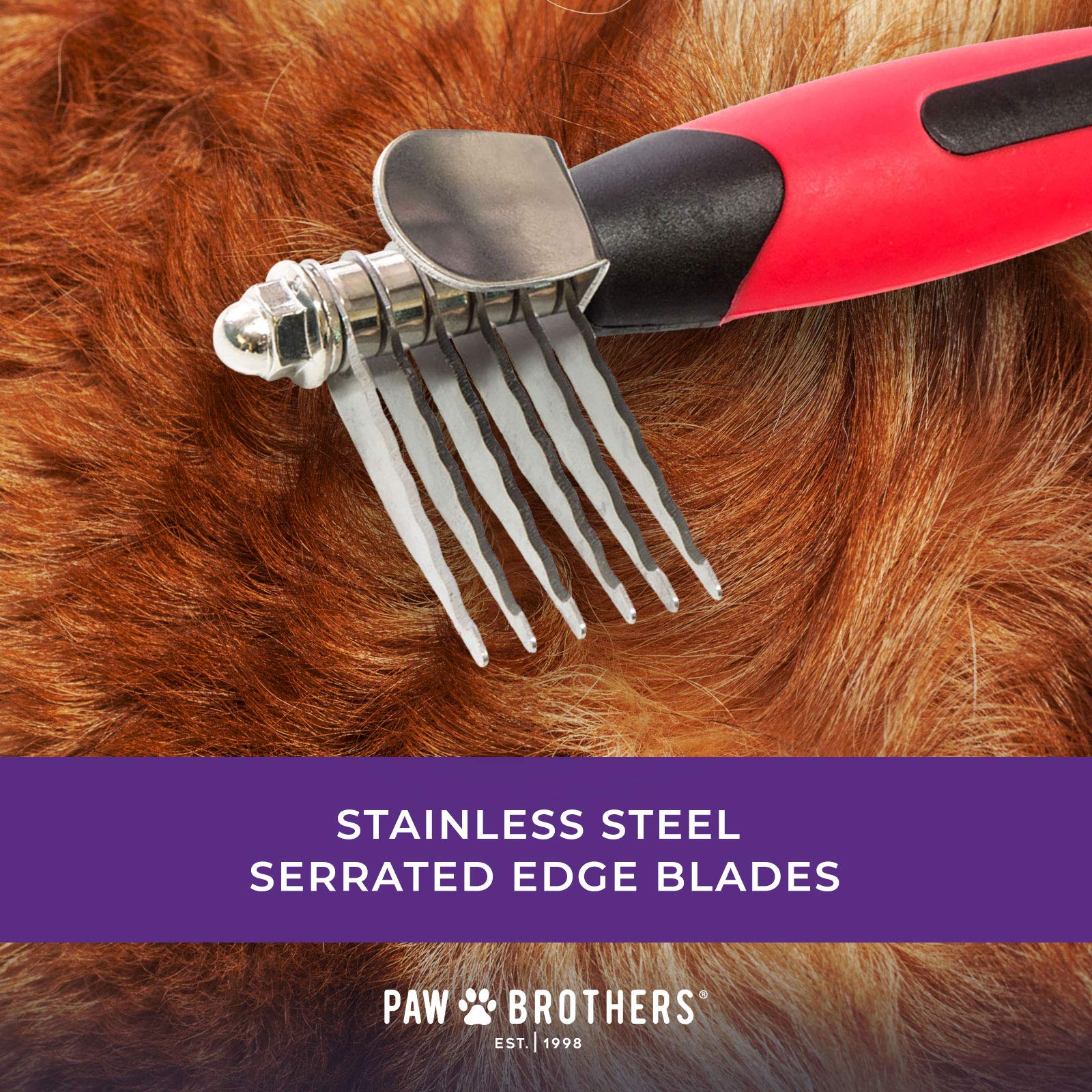 RYAN'S PET SUPPLIES Paw Brothers six blade stainless steel blades highlight durability.