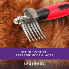 RYAN'S PET SUPPLIES Paw Brothers six blade stainless steel blades highlight durability.