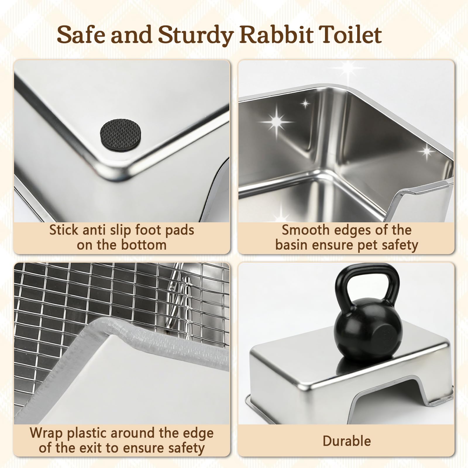 Rypet metal food bowls included for convenient feeding in one setup.