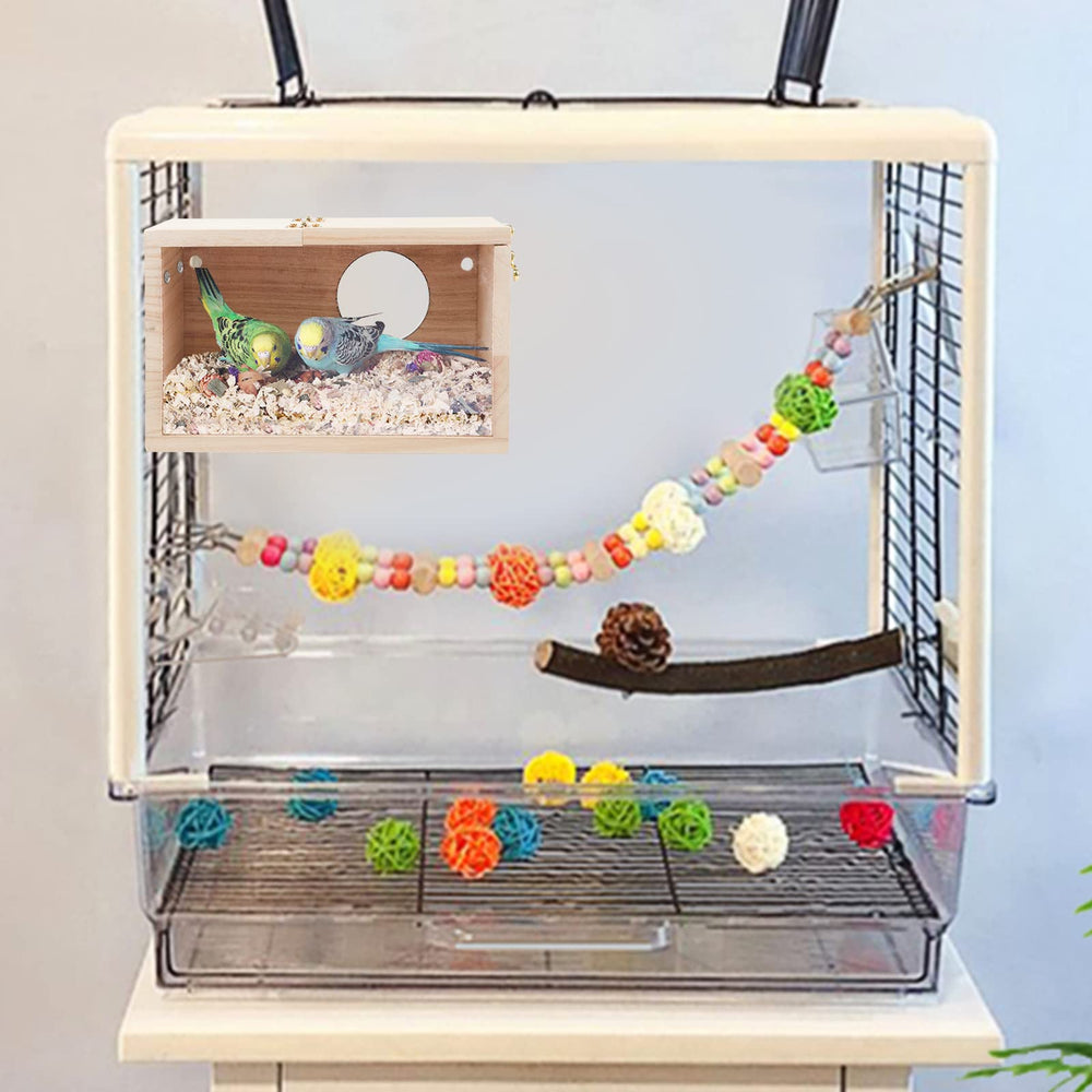 Rypet nesting box suitable for budgies, cockatiels, lovebirds, and other small birds