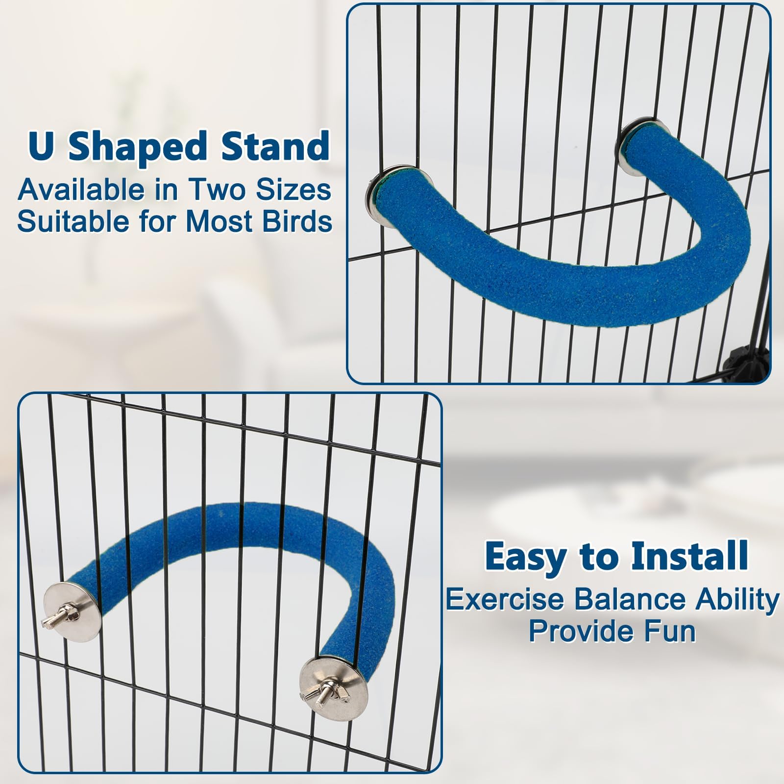 RYPET parrot perch rough-surfaced uses food-grade color inside for safety