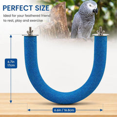 RYPET parrot perch rough-surfaced texture of quartz sands for durable, safe chewing
