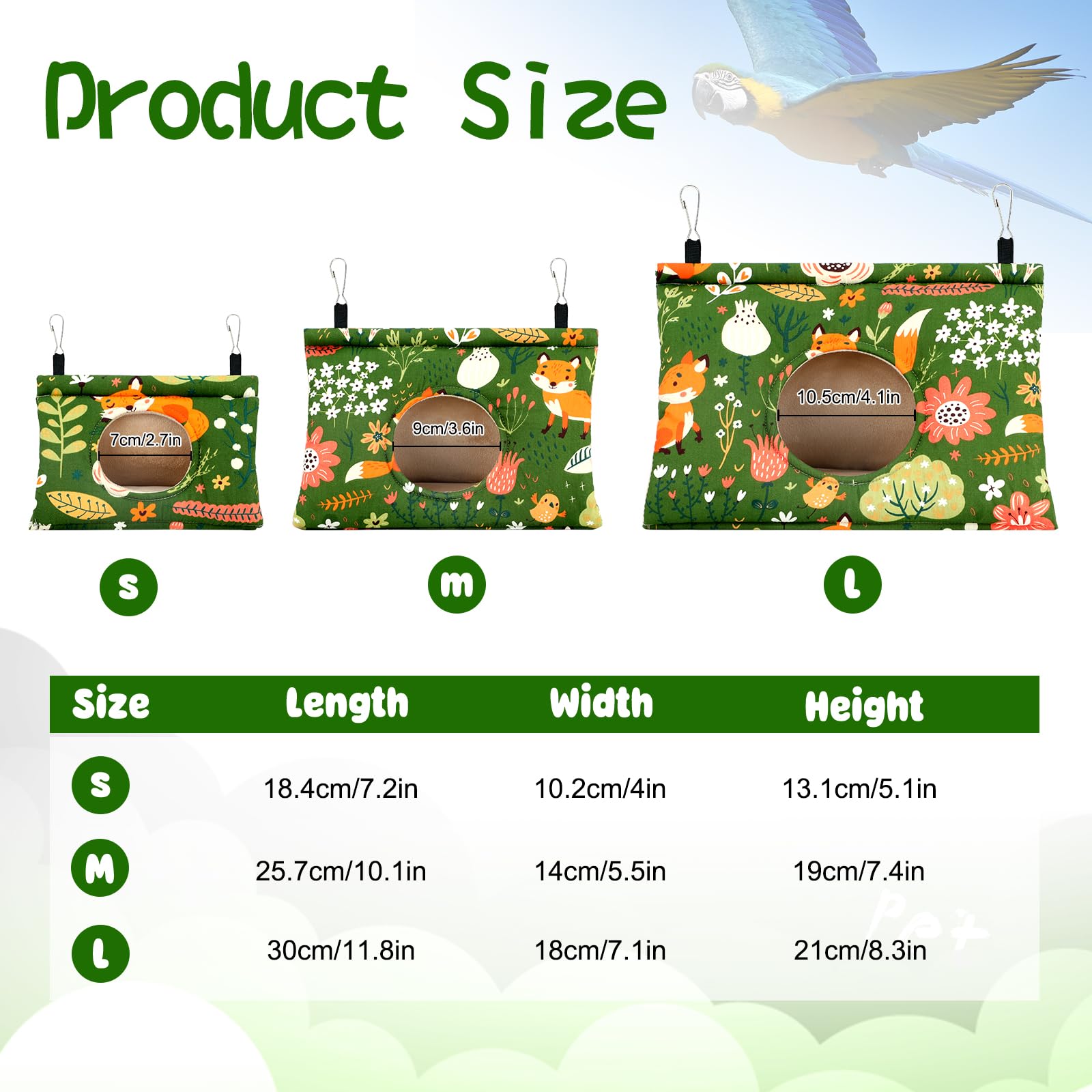 Rypet plush nest inside habitat for parrots promotes secure, sheltered retreats