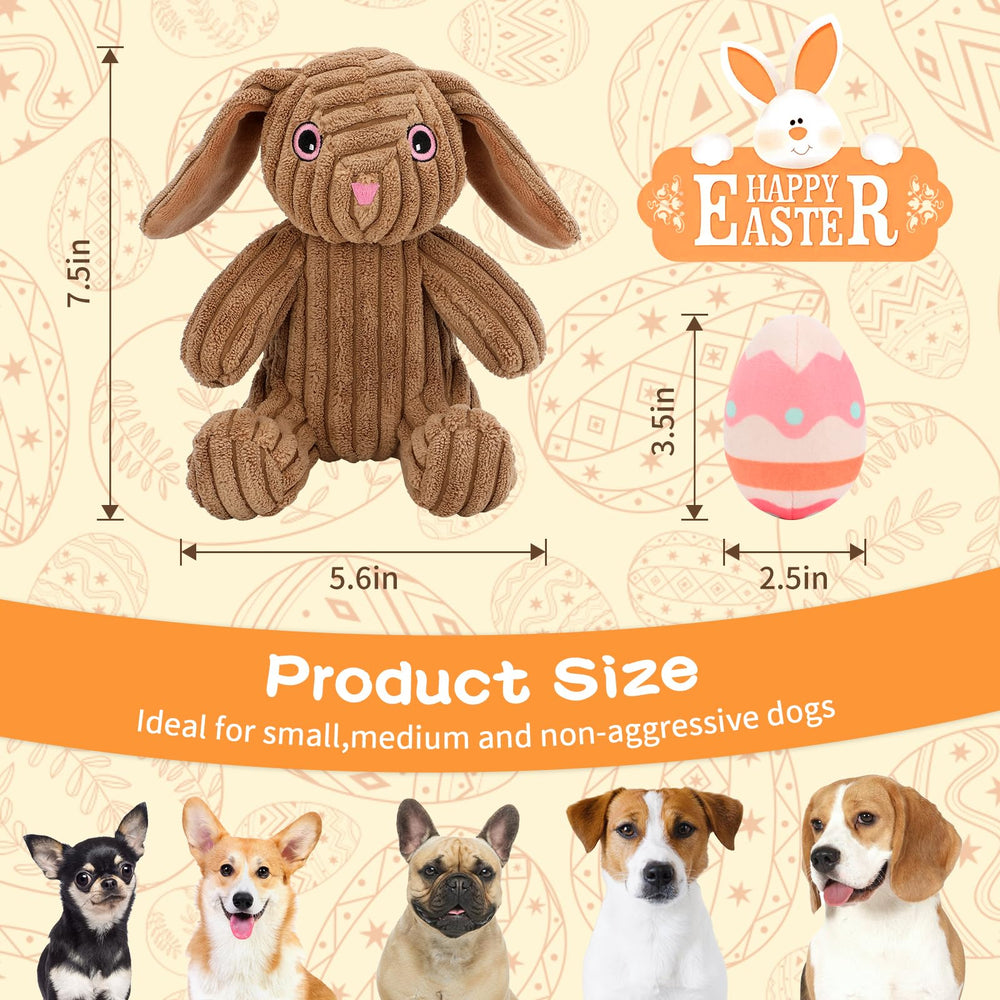 Rypet soft corduroy dog toy provides durable surface for play