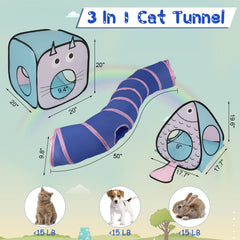 Rypet tunnel nest with dangling ball invites interactive play and movement.