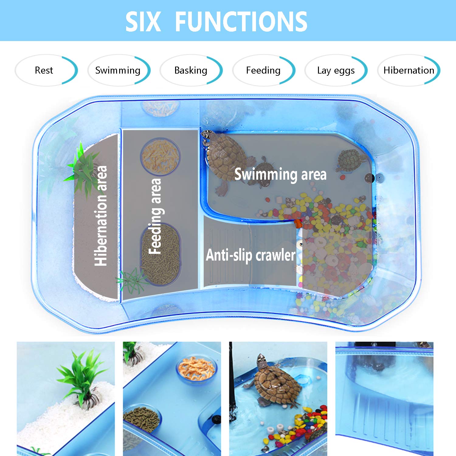 Rypet Turtle Tank basking platform for sunning and rest