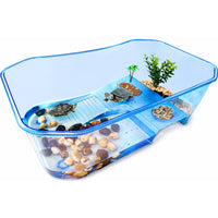 Rypet Turtle Tank built-in platform and ramp for easy basking
