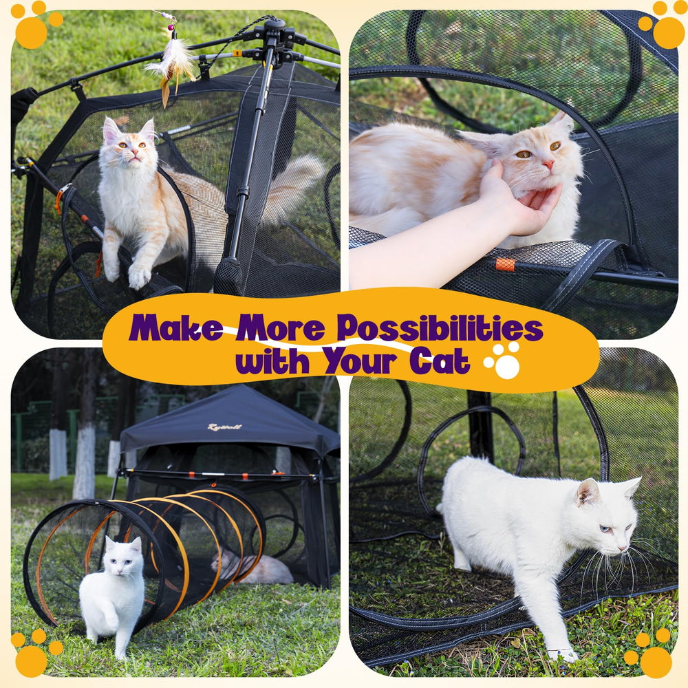 Rywell 2-tier design delivers generous headroom for curious cats