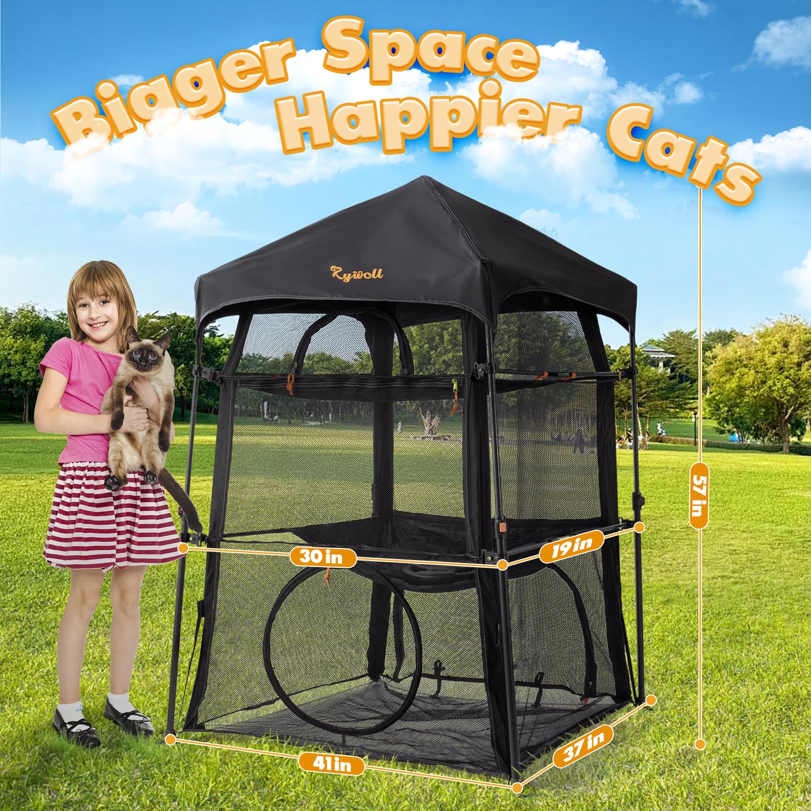 Rywell 3-tier interior design ideal for multi-cat lounging and play.