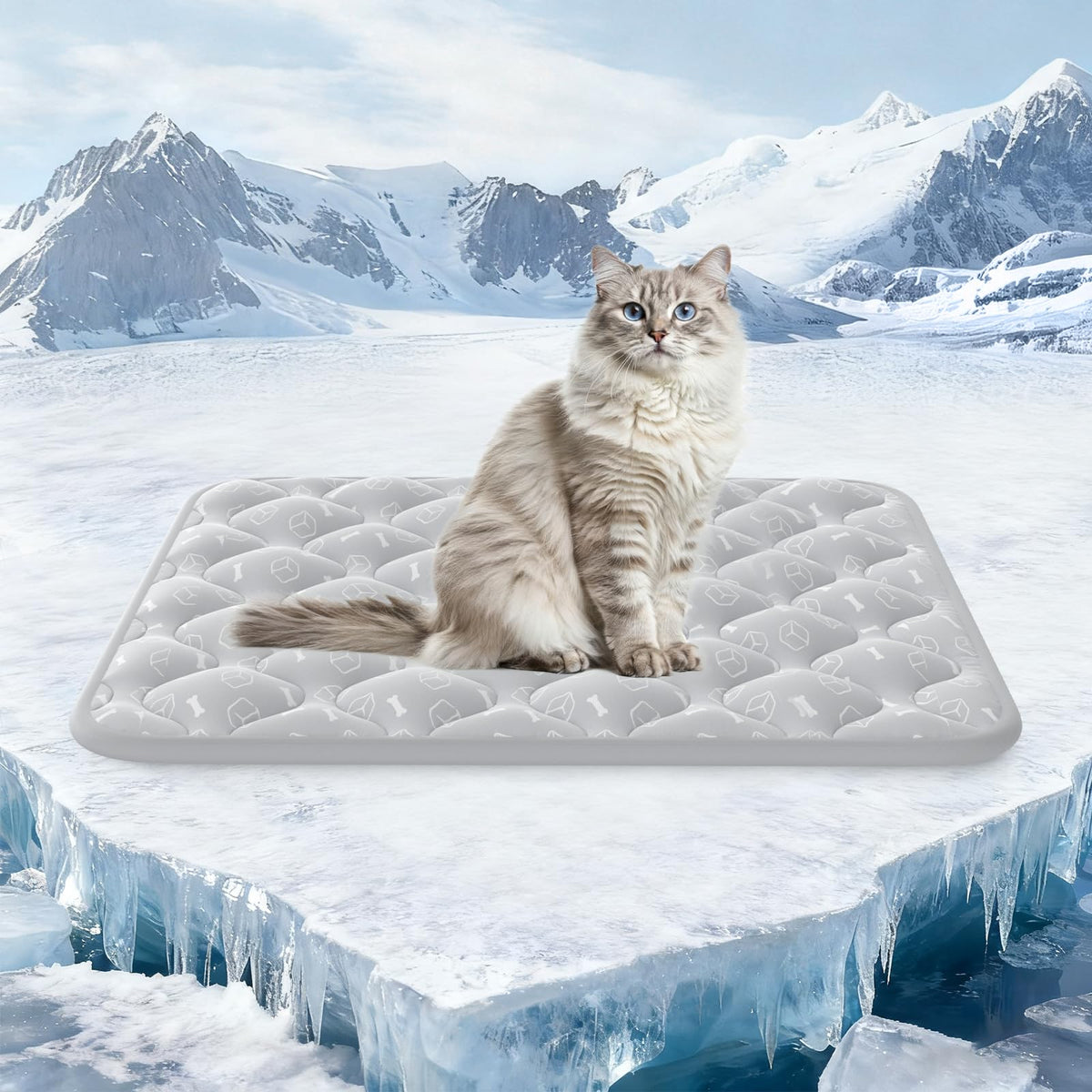 Rywell cooling mat Elegant Grey Edition provides luxurious comfort and lasting cooling for dogs.