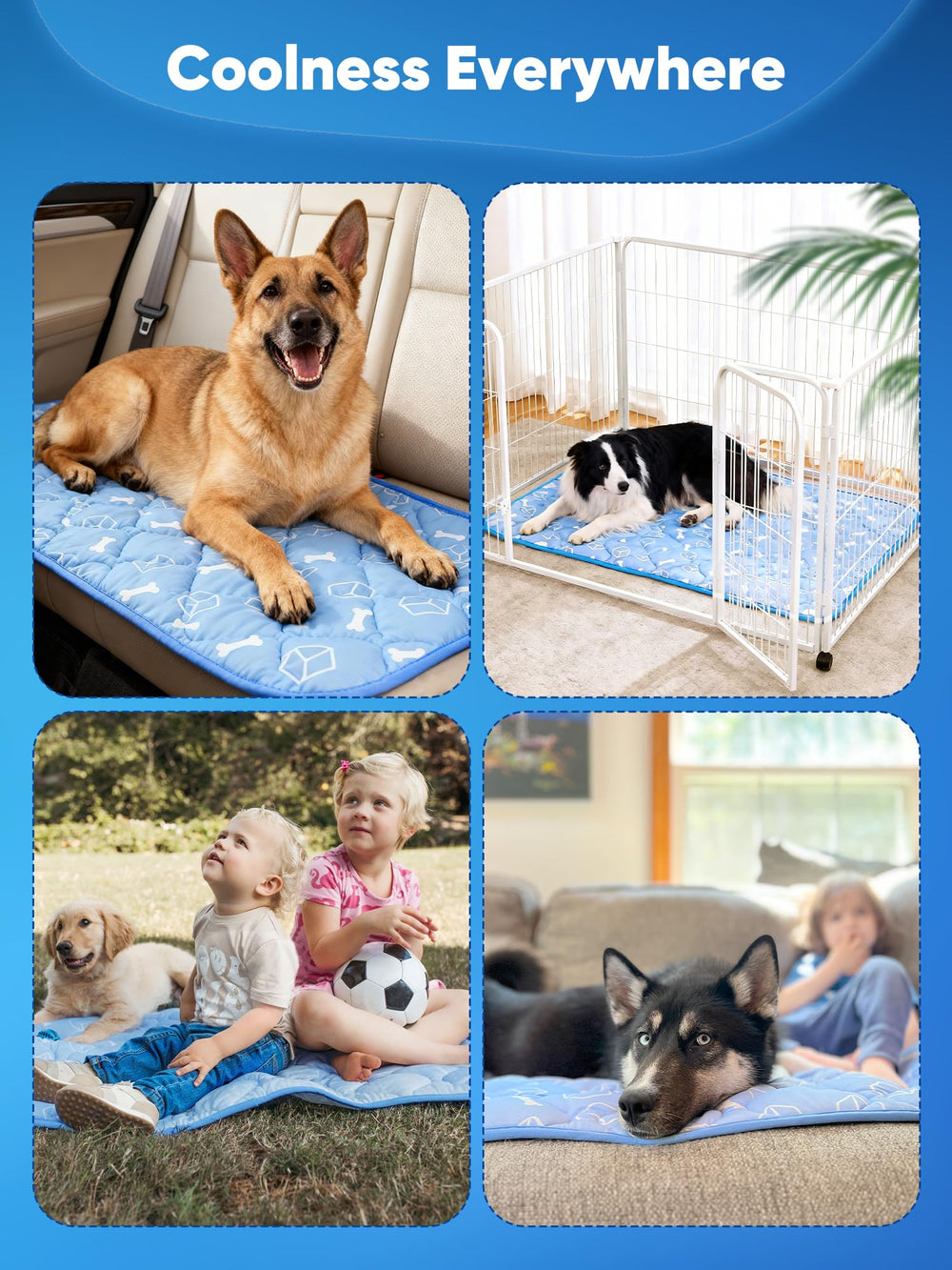 Versatile for home, car, crates, and travel, keeping pets comfortable anywhere.