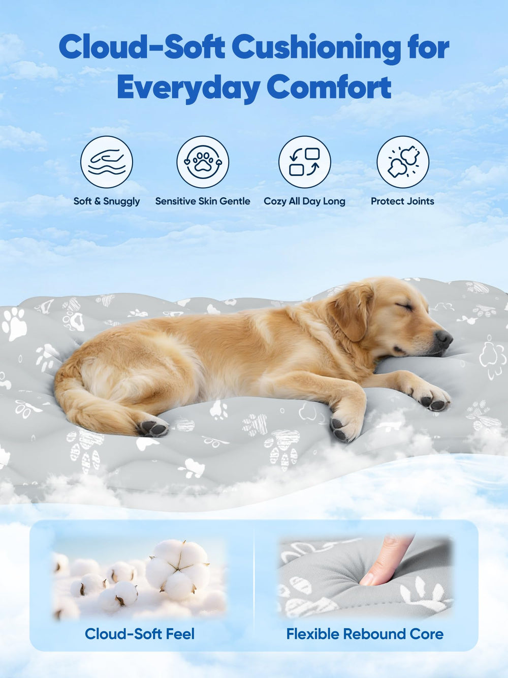 Rywell portable travel dog mat for cooling anywhere