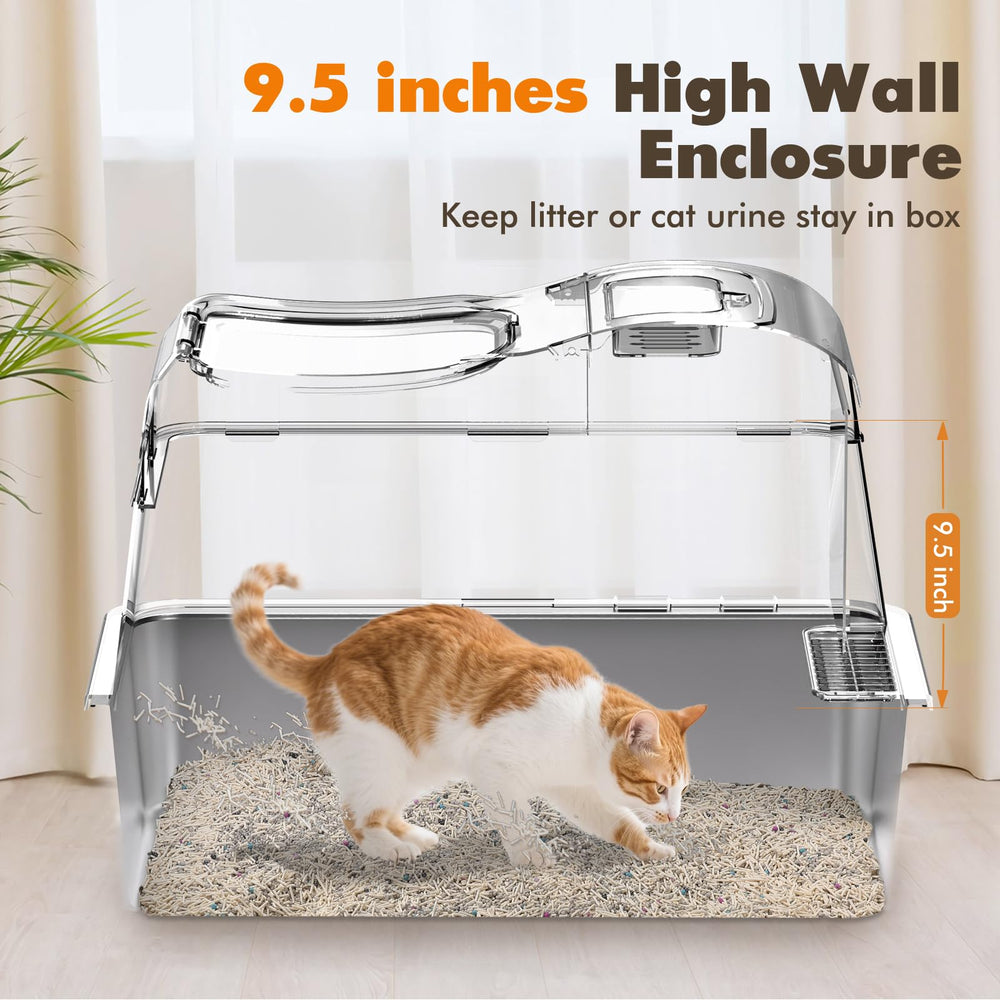 Rywell 16-inch high walls prevent litter kick-out and splashes.
