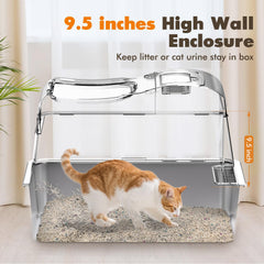 Rywell 16-inch high walls prevent litter kick-out and splashes.