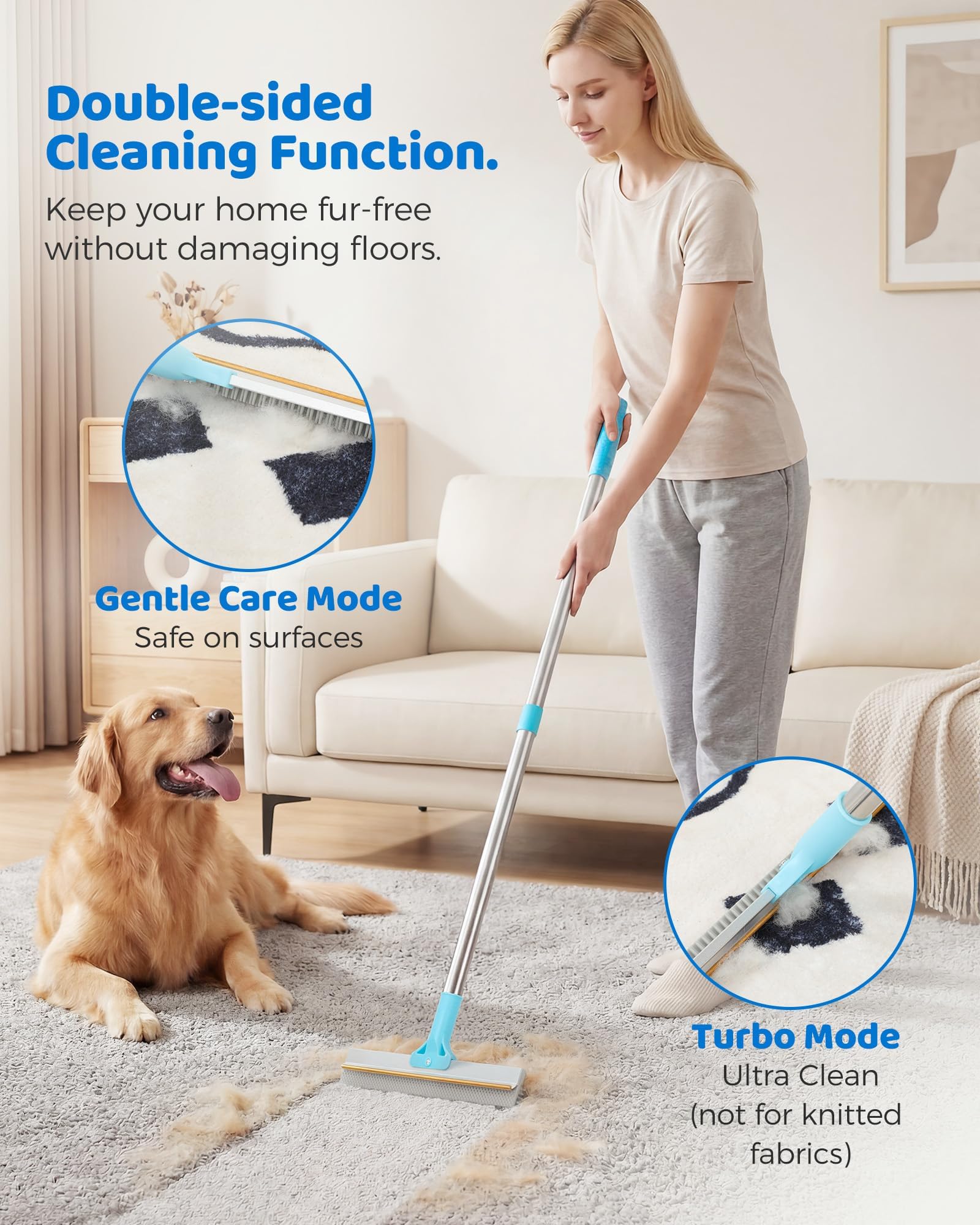 RZPTL dual-sided brush head showing copper and TPU teeth for snag-free cleaning