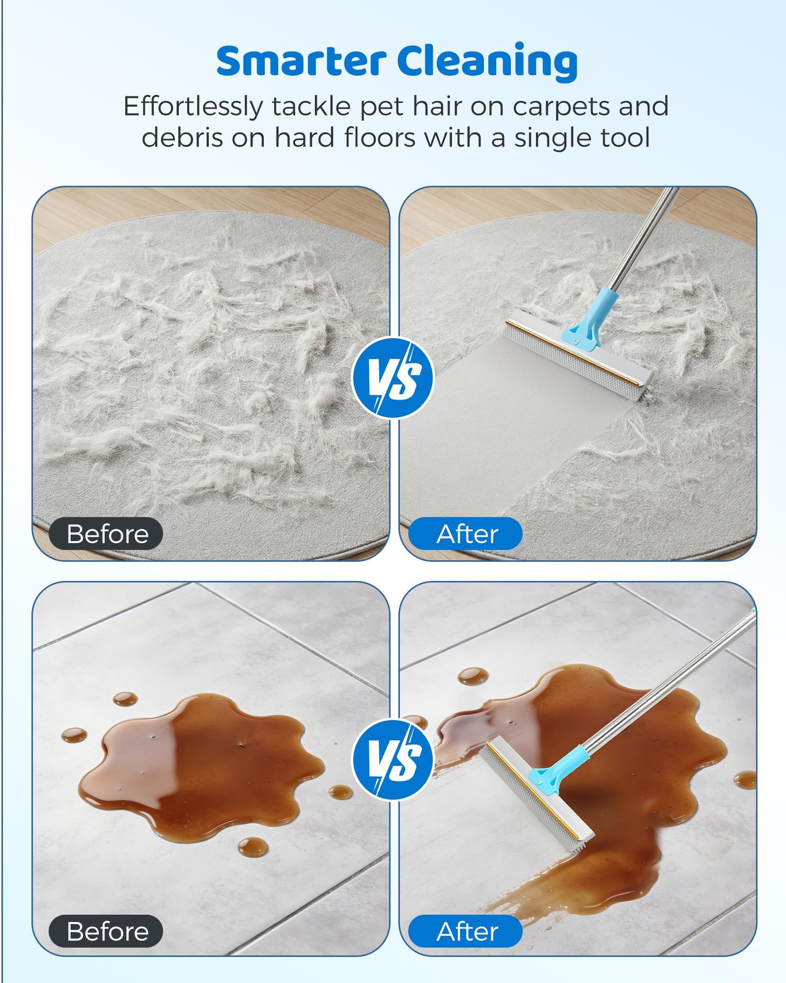 RZPTL extended 54-inch handle enabling standing cleaning across large spaces