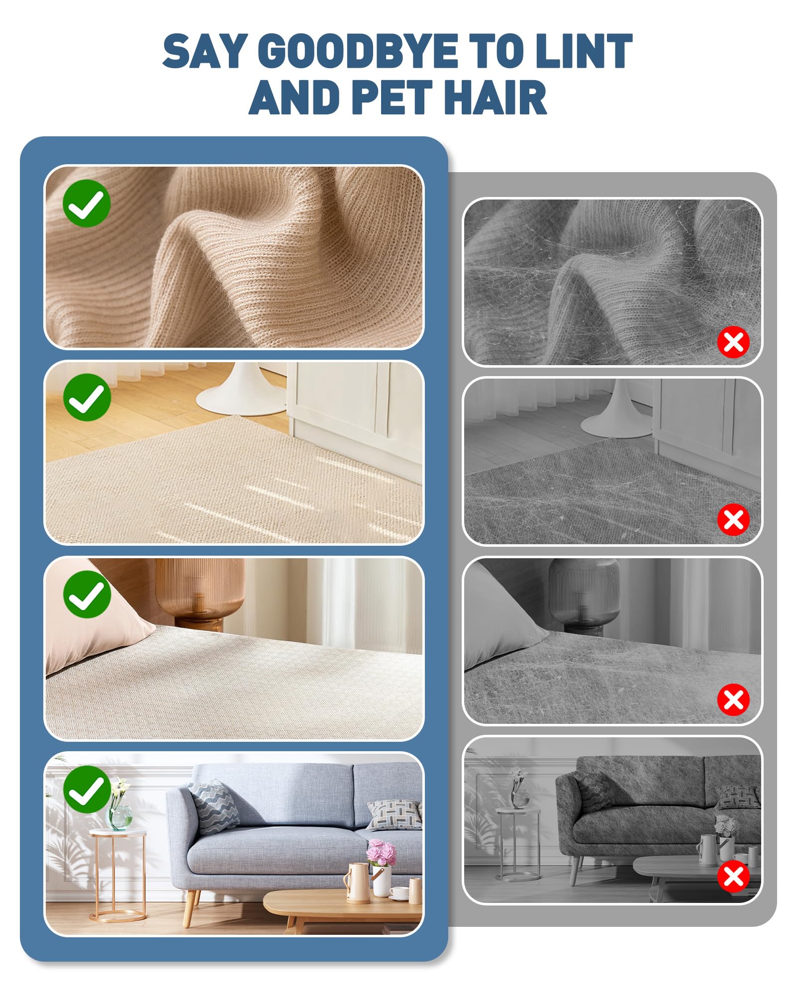 RZPTL soft bristles offer a gentle grooming massage while removing fur