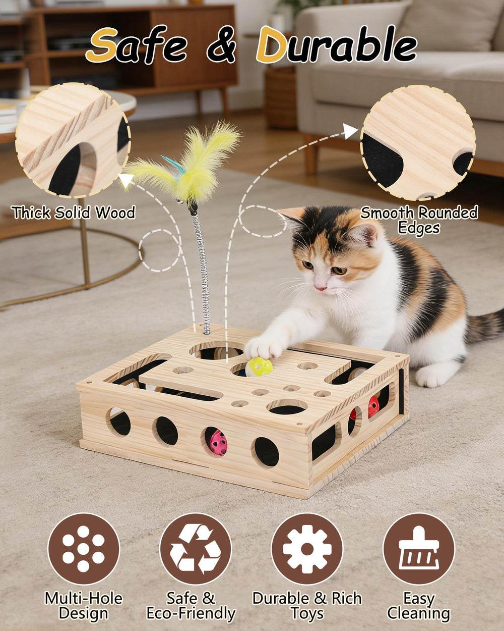 RZPTL spring teaser wand promotes stalking and active chasing during play.