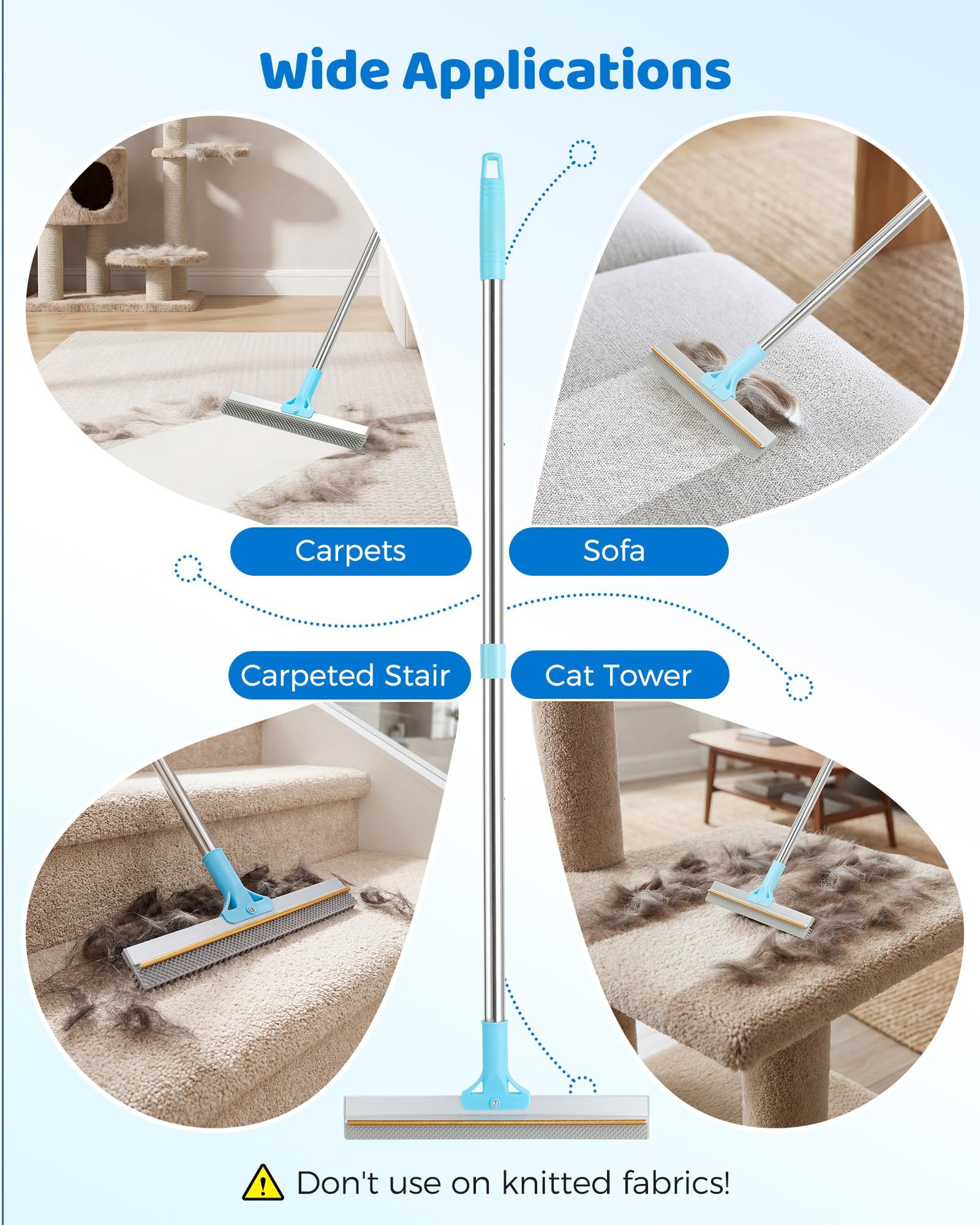 RZPTL Y-shaped scraper with handheld brush for edge cleaning