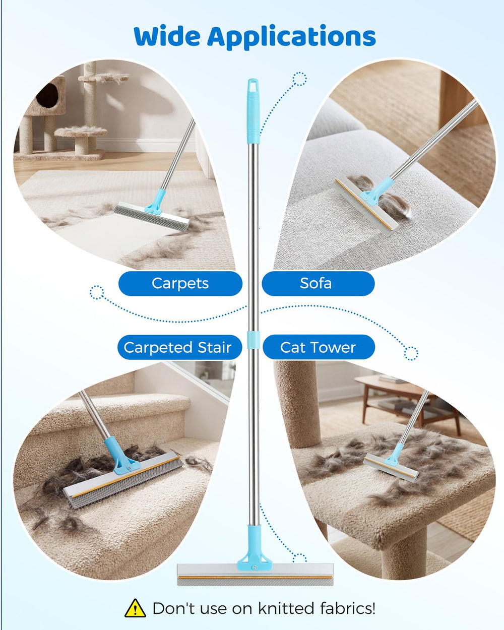 RZPTL Y-shaped scraper with handheld brush for edge cleaning