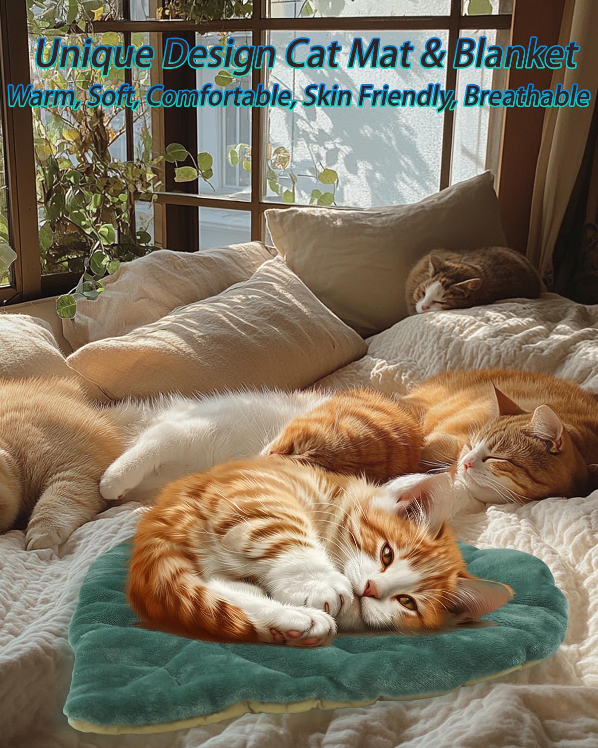 Rzxlszy cat mat versatile on crate, couch, or floor use