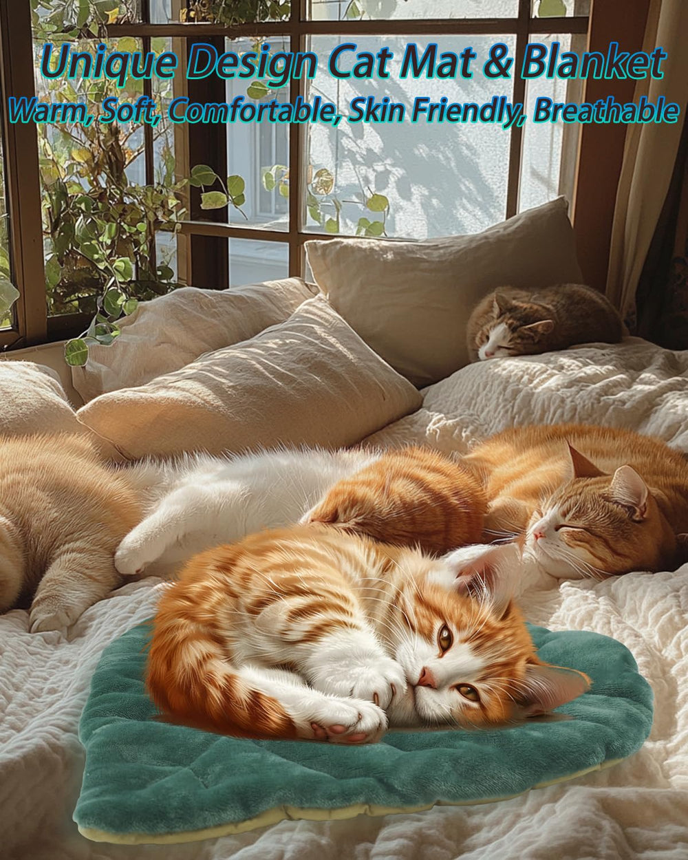 Rzxlszy cat mat versatile on crate, couch, or floor use