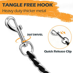 S-ETOVUS leash with 360-degree rotating clasp for tangle-free walking