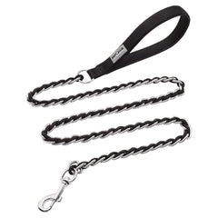 S-ETOVUS chain dog leash with chew-proof metal clip for durable walks