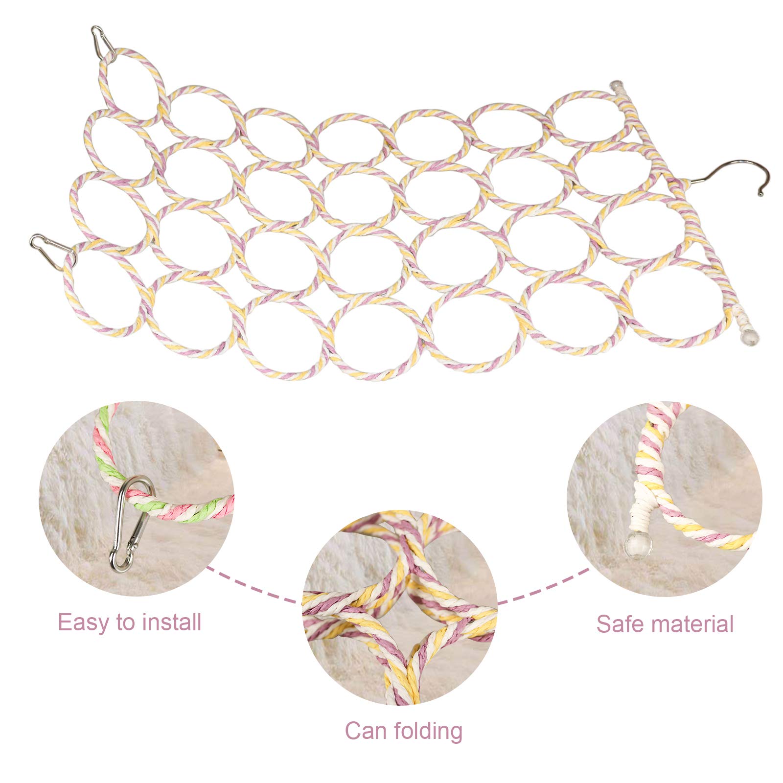 Easy installation with two hooks, S-Mechanic bird toy fits inside most cages.